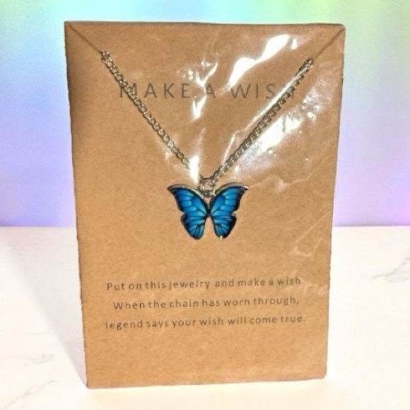 Make A Wish Butterfly Necklace - Picture 3 of 4